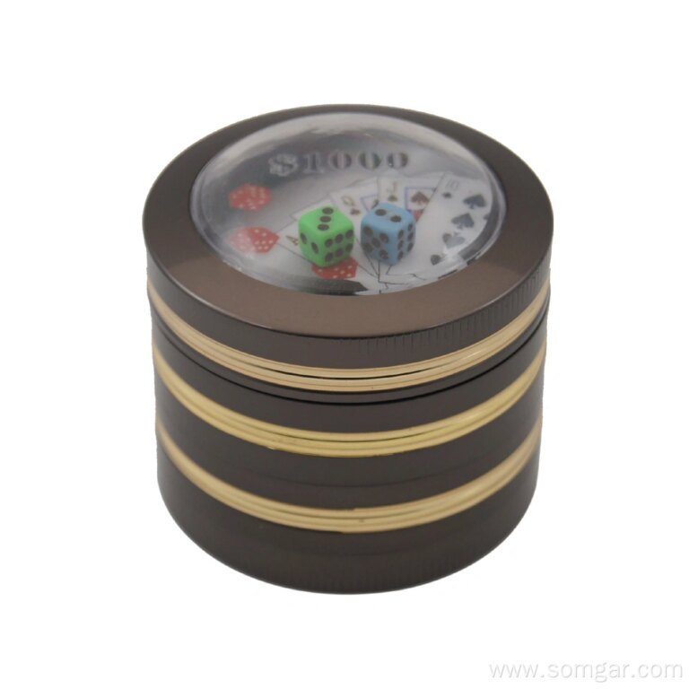 GZ335011-3J zinc alloy magnet tobacco grinder