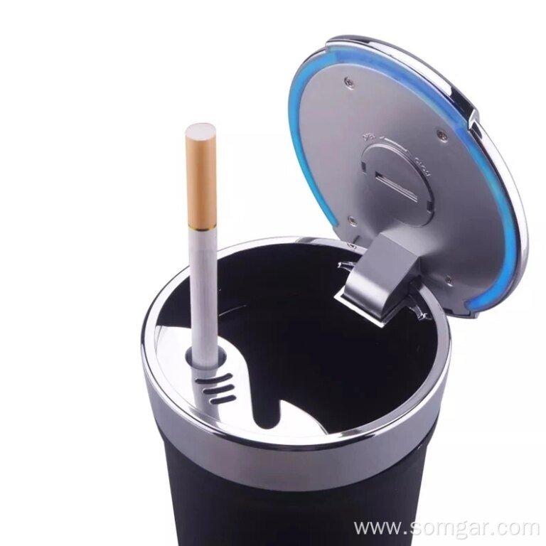 XY500688 New Design Car Ashtray Plastic Household Ashtray LED Light OEM Logo Tobacco Smoking Accessories